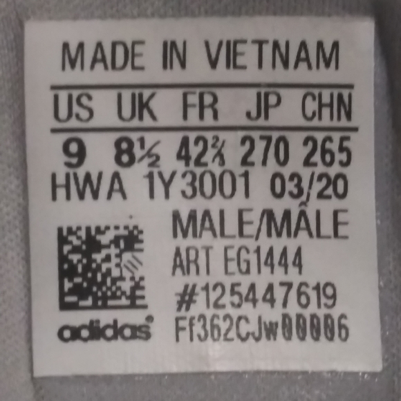 Adidas Bounce- 3M strips- Grey/3M- size 9 - Picture 12 of 13